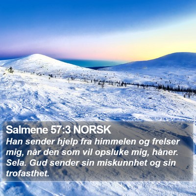 Salmene 57:3 NORSK Bible Verse Image