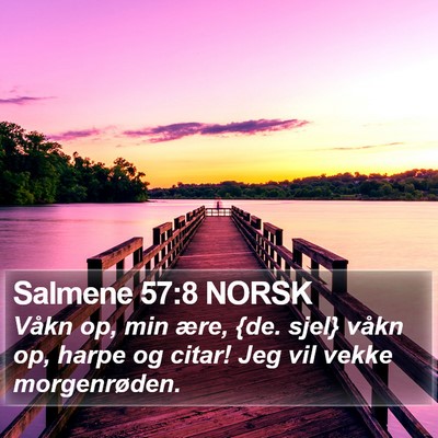 Salmene 57:8 NORSK Bible Verse Image