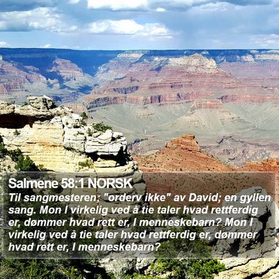 Salmene 58:1 NORSK Bible Verse Image