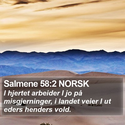 Salmene 58:2 NORSK Bible Verse Image
