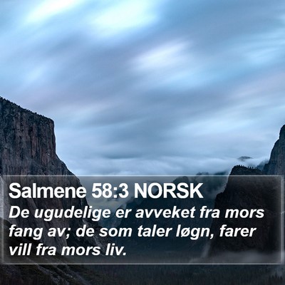 Salmene 58:3 NORSK Bible Verse Image