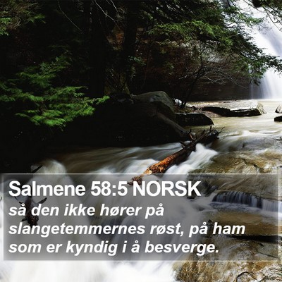 Salmene 58:5 NORSK Bible Verse Image