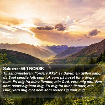 Salmene 59:1 NORSK Bible Verse Image