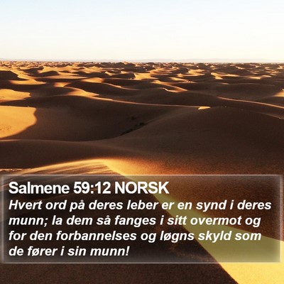 Salmene 59:12 NORSK Bible Verse Image