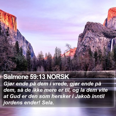 Salmene 59:13 NORSK Bible Verse Image