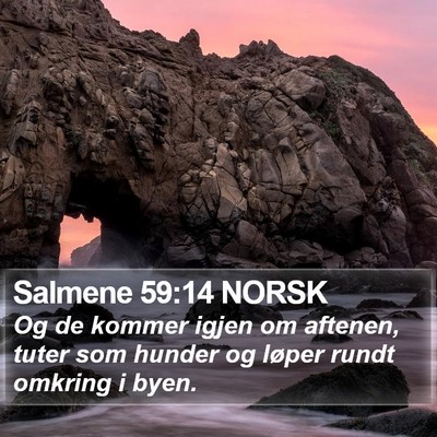 Salmene 59:14 NORSK Bible Verse Image