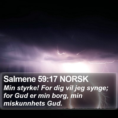 Salmene 59:17 NORSK Bible Verse Image