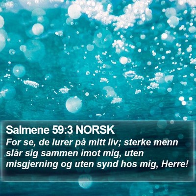 Salmene 59:3 NORSK Bible Verse Image