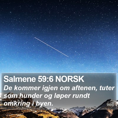 Salmene 59:6 NORSK Bible Verse Image