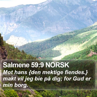 Salmene 59:9 NORSK Bible Verse Image