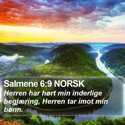 Salmene 6:9 NORSK Bible Verse Image