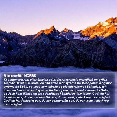Salmene 60:1 NORSK Bible Verse Image