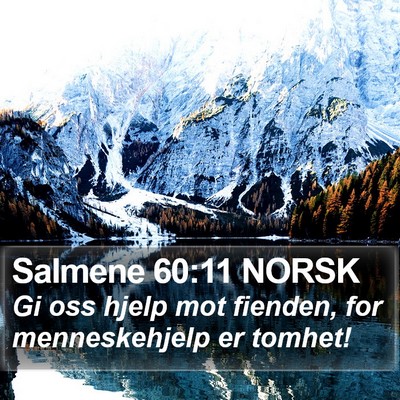 Salmene 60:11 NORSK Bible Verse Image