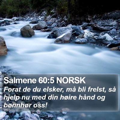 Salmene 60:5 NORSK Bible Verse Image