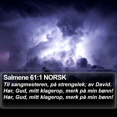 Salmene 61:1 NORSK Bible Verse Image