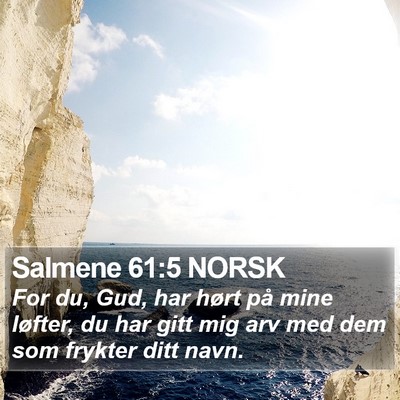 Salmene 61:5 NORSK Bible Verse Image