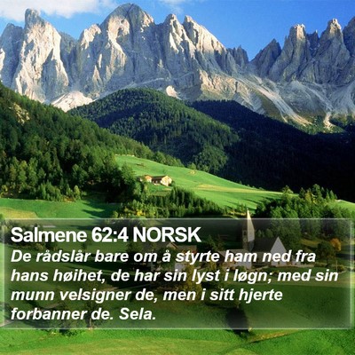 Salmene 62:4 NORSK Bible Verse Image
