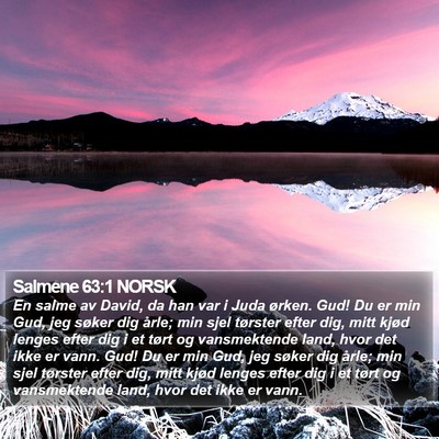 Salmene 63:1 NORSK Bible Verse Image