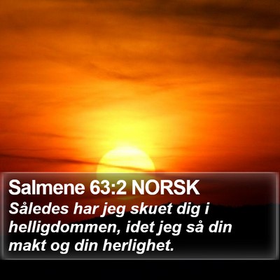Salmene 63:2 NORSK Bible Verse Image