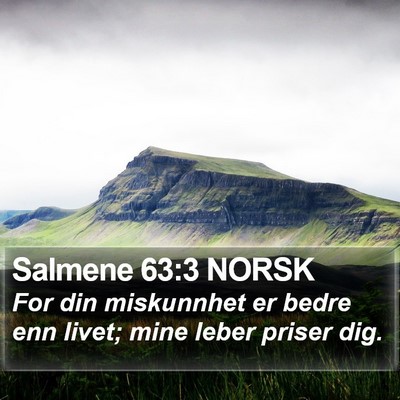 Salmene 63:3 NORSK Bible Verse Image