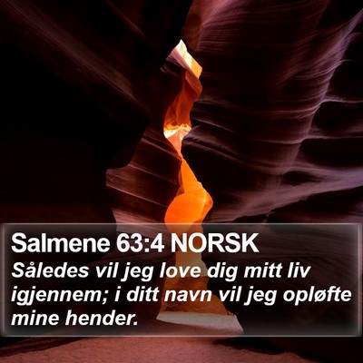 Salmene 63:4 NORSK Bible Verse Image