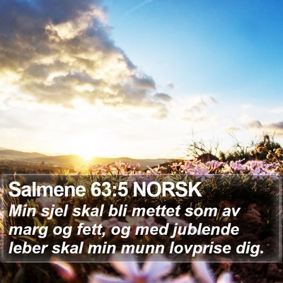 Salmene 63:5 NORSK Bible Verse Image