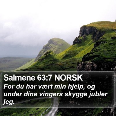 Salmene 63:7 NORSK Bible Verse Image