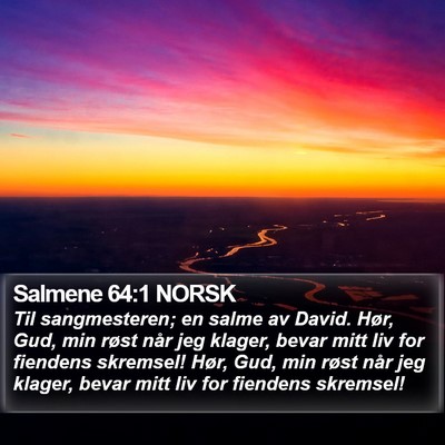 Salmene 64:1 NORSK Bible Verse Image