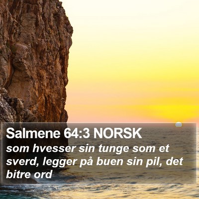 Salmene 64:3 NORSK Bible Verse Image