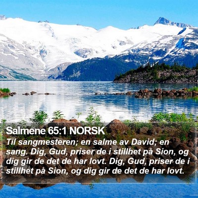 Salmene 65:1 NORSK Bible Verse Image