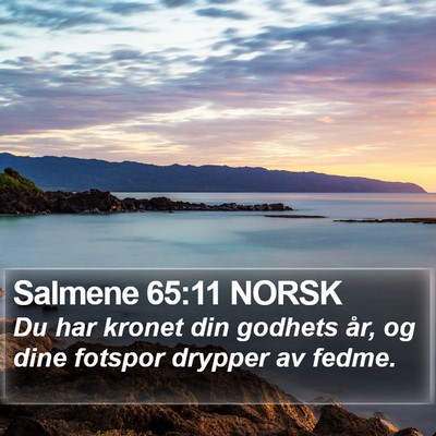 Salmene 65:11 NORSK Bible Verse Image