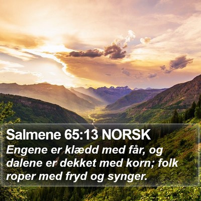 Salmene 65:13 NORSK Bible Verse Image