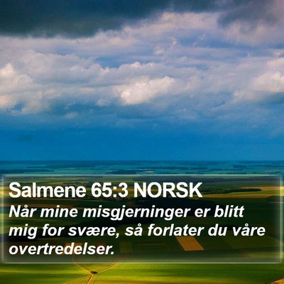Salmene 65:3 NORSK Bible Verse Image