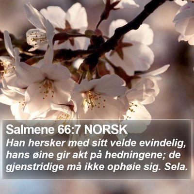 Salmene 66:7 NORSK Bible Verse Image