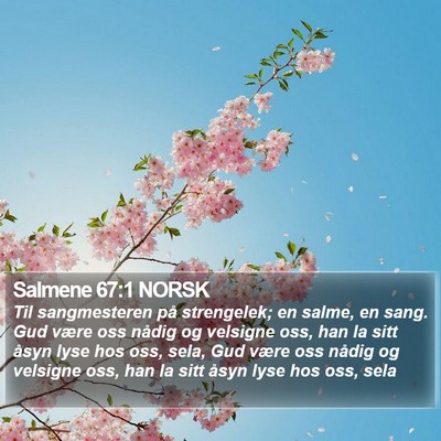 Salmene 67:1 NORSK Bible Verse Image