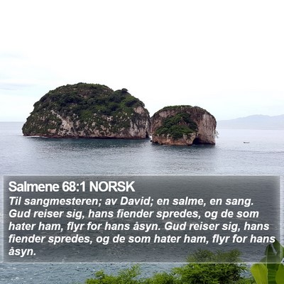 Salmene 68:1 NORSK Bible Verse Image