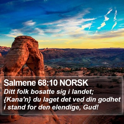 Salmene 68:10 NORSK Bible Verse Image