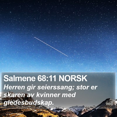 Salmene 68:11 NORSK Bible Verse Image