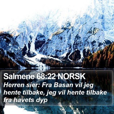 Salmene 68:22 NORSK Bible Verse Image
