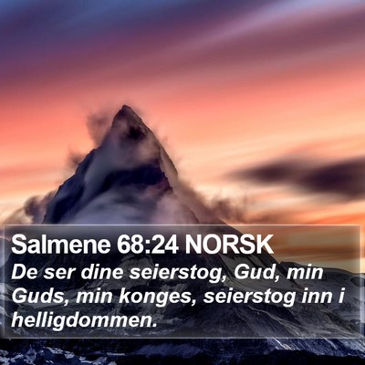Salmene 68:24 NORSK Bible Verse Image