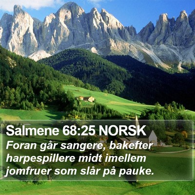 Salmene 68:25 NORSK Bible Verse Image