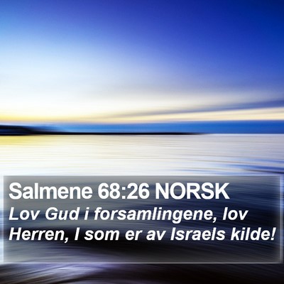 Salmene 68:26 NORSK Bible Verse Image