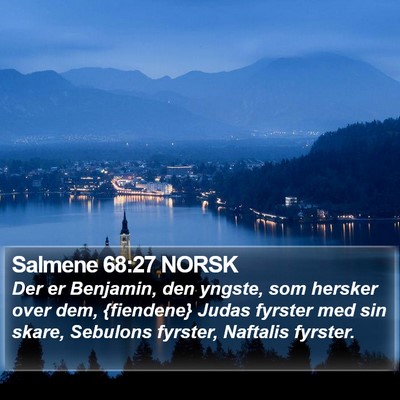 Salmene 68:27 NORSK Bible Verse Image