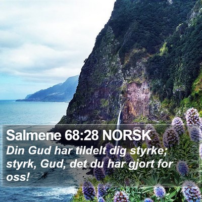 Salmene 68:28 NORSK Bible Verse Image