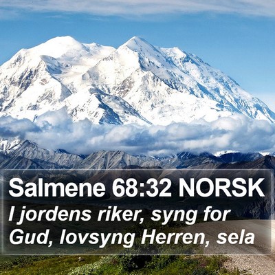 Salmene 68:32 NORSK Bible Verse Image