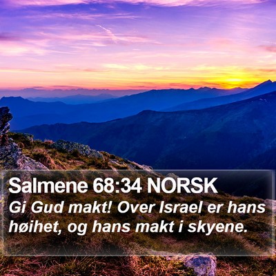 Salmene 68:34 NORSK Bible Verse Image