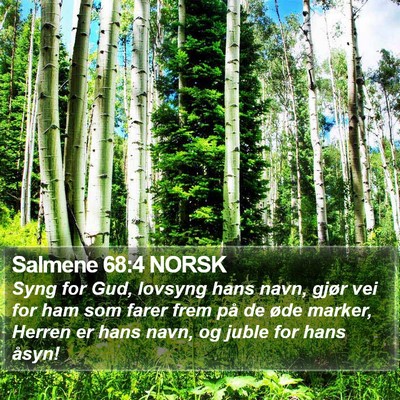 Salmene 68:4 NORSK Bible Verse Image