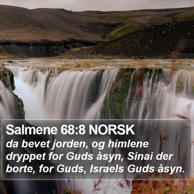 Salmene 68:8 NORSK Bible Verse Image
