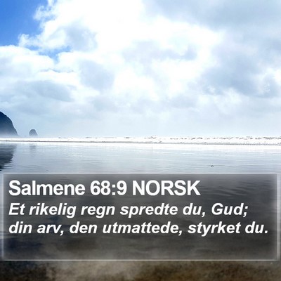 Salmene 68:9 NORSK Bible Verse Image