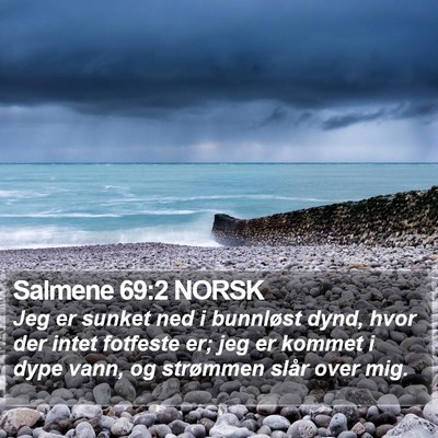 Salmene 69:2 NORSK Bible Verse Image